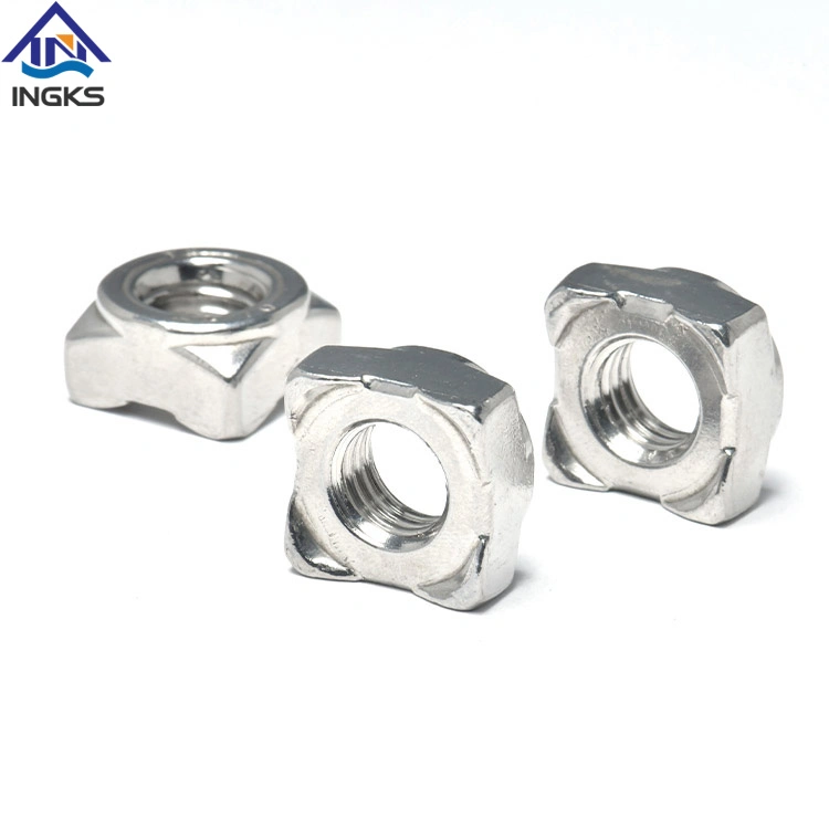 Stainless Steel Carbon Steel SS304 Bolt Screw DIN928 Self Lock Cage Square Welding Nuts